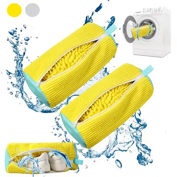 1/2PCS Shoe Washing Bag – Fluffy Polyester Laundry & Drying Protector