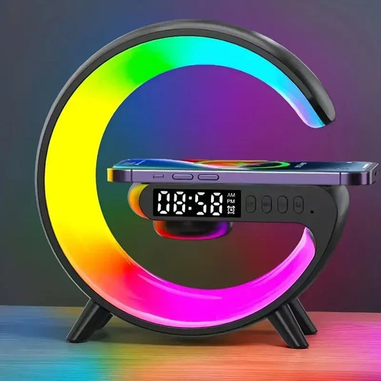 3-in-1 Charger – RGB Light, Alarm Clock & Speaker