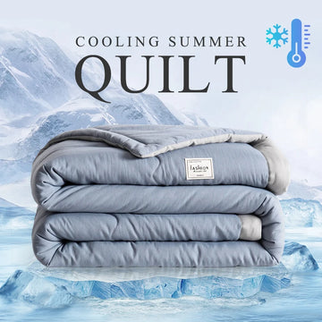 Light Luxury Summer Quilt – Japanese Polyester Cotton, Skin-Friendly & Washable